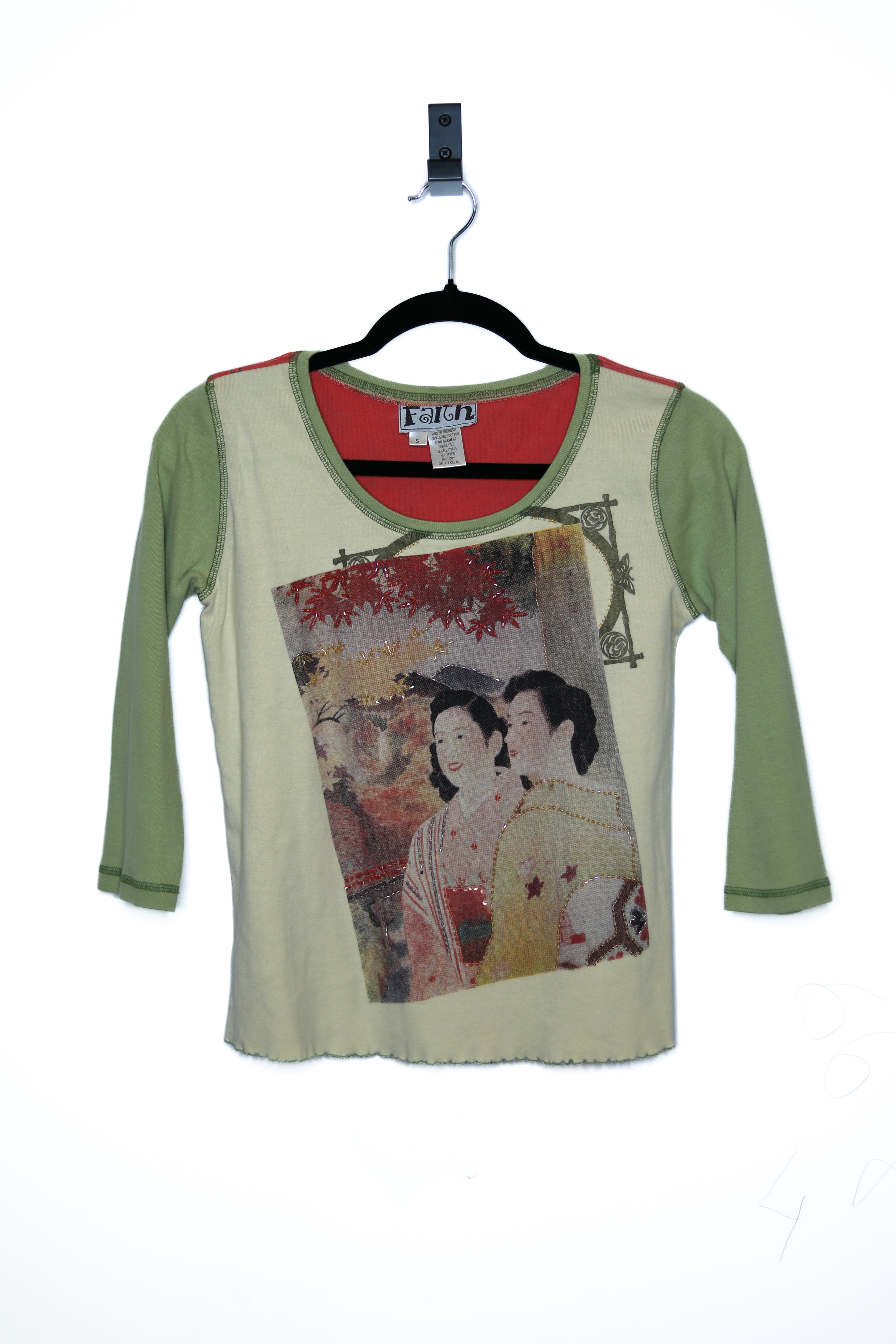 Celia Forrester 90s Beaded Mid Sleeve Tee