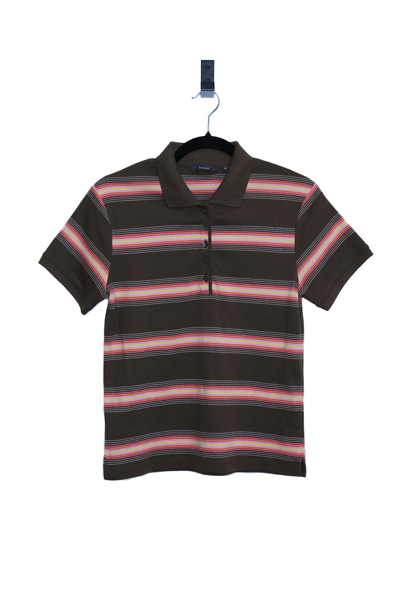 Retro 70s Striped Polo Tee