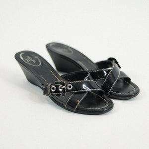 Vintage Prada Patent Leather Sandal Sz 36 1/2