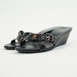 Vintage Prada Patent Leather Sandal Sz 36 1/2