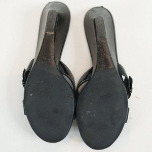 Vintage Prada Patent Leather Sandal Sz 36 1/2