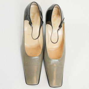 Vintage Prada Leather Mary Jane Heel Sz 37