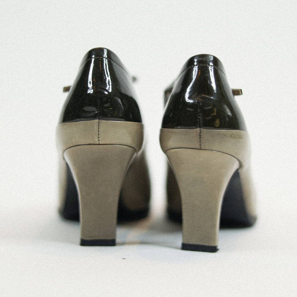 Vintage Prada Leather Mary Jane Heel Sz 37