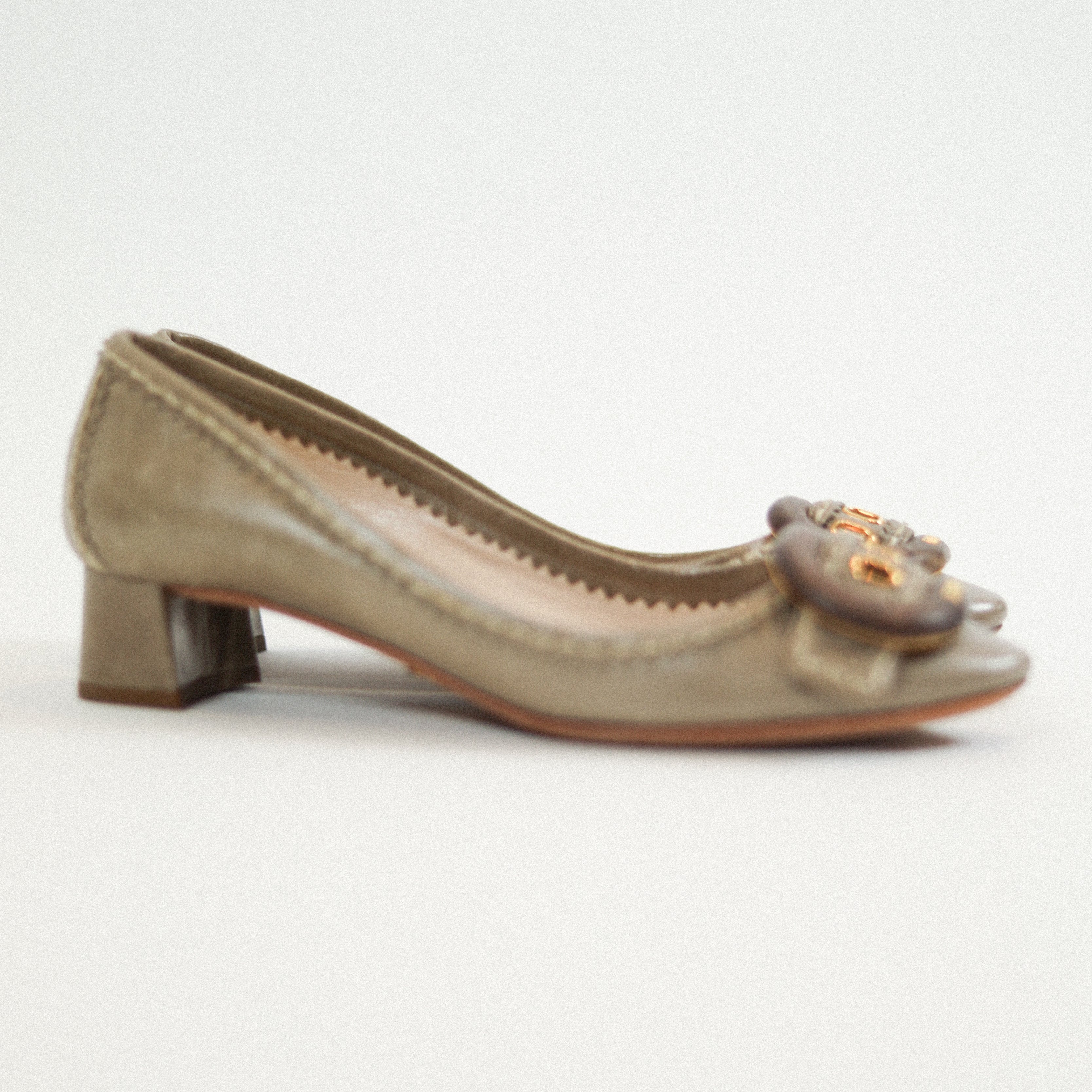 Prada Leather ballet Buckle Heel Sz 36