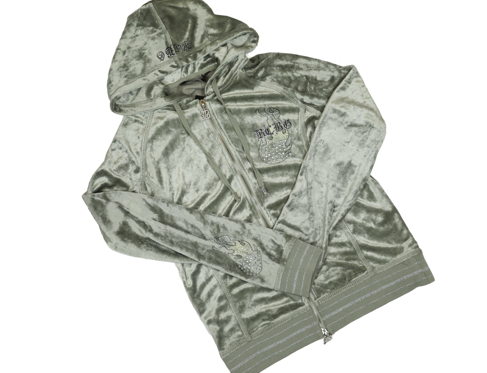 Metallic “Moss” BCBG Velour Tracksuit