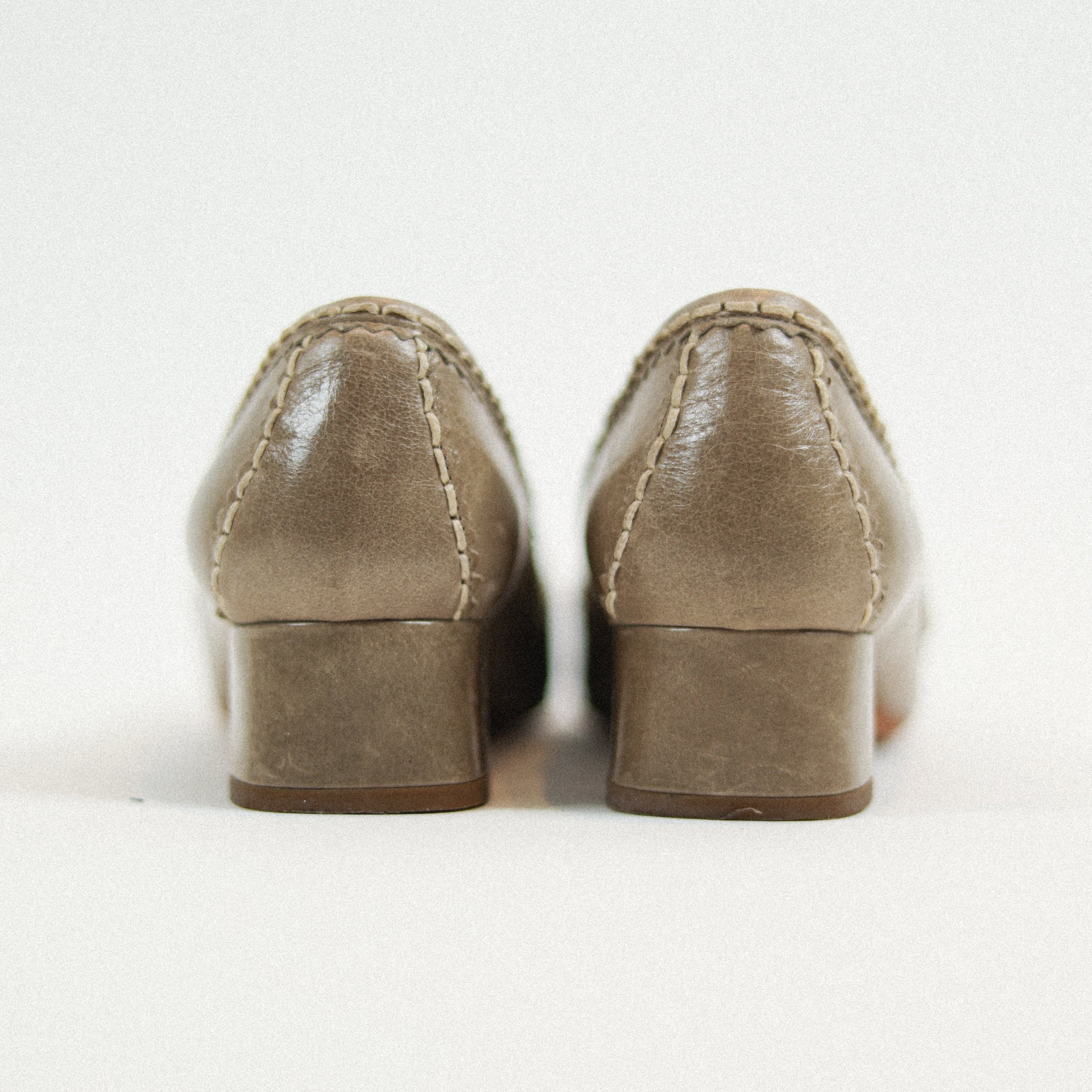 Prada Leather ballet Buckle Heel Sz 36