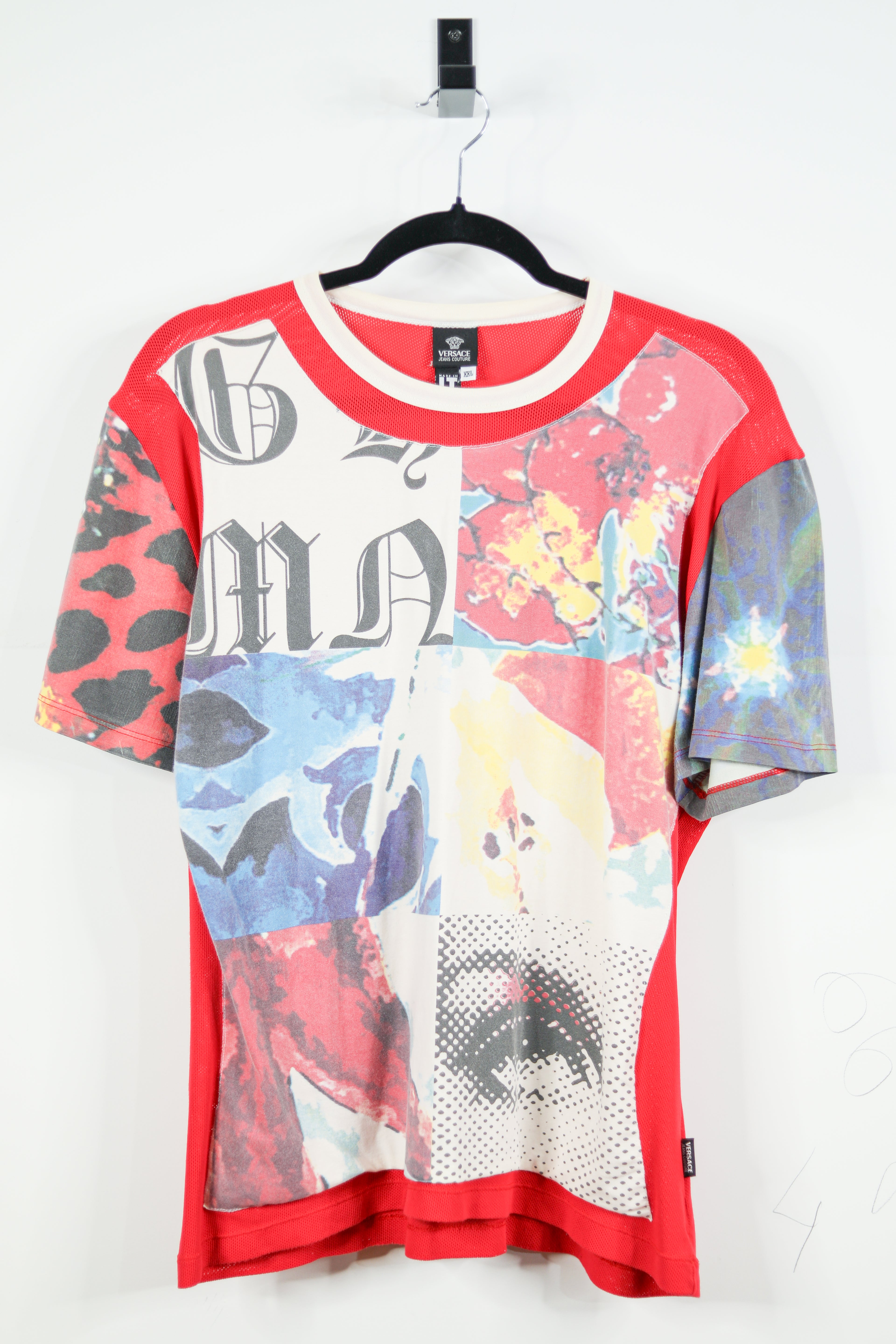 Vintage Versace Jeans Couture Marilyn Monroe Mesh Tee Sz L