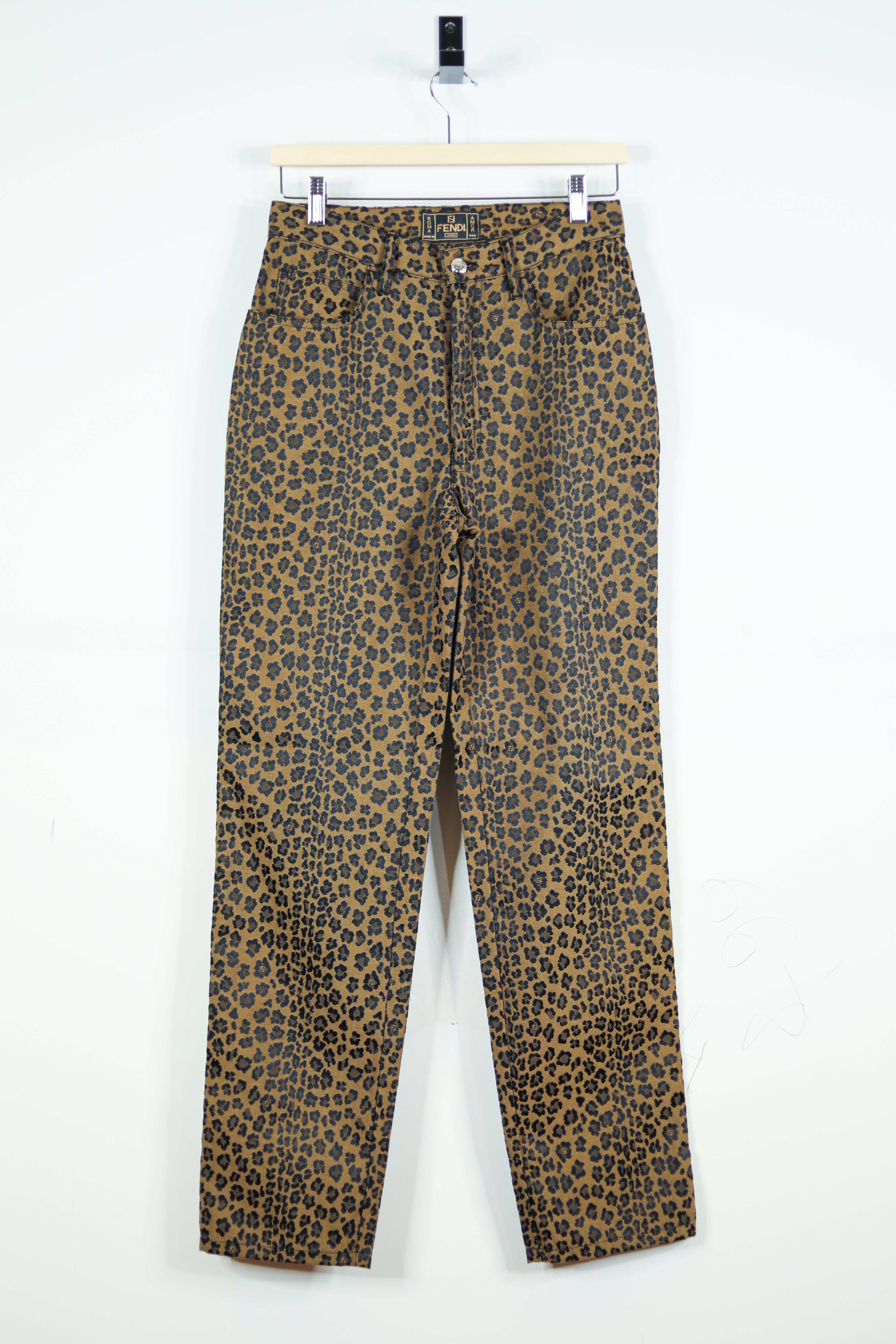 Fendi Leopard Print Jeans Sz 29