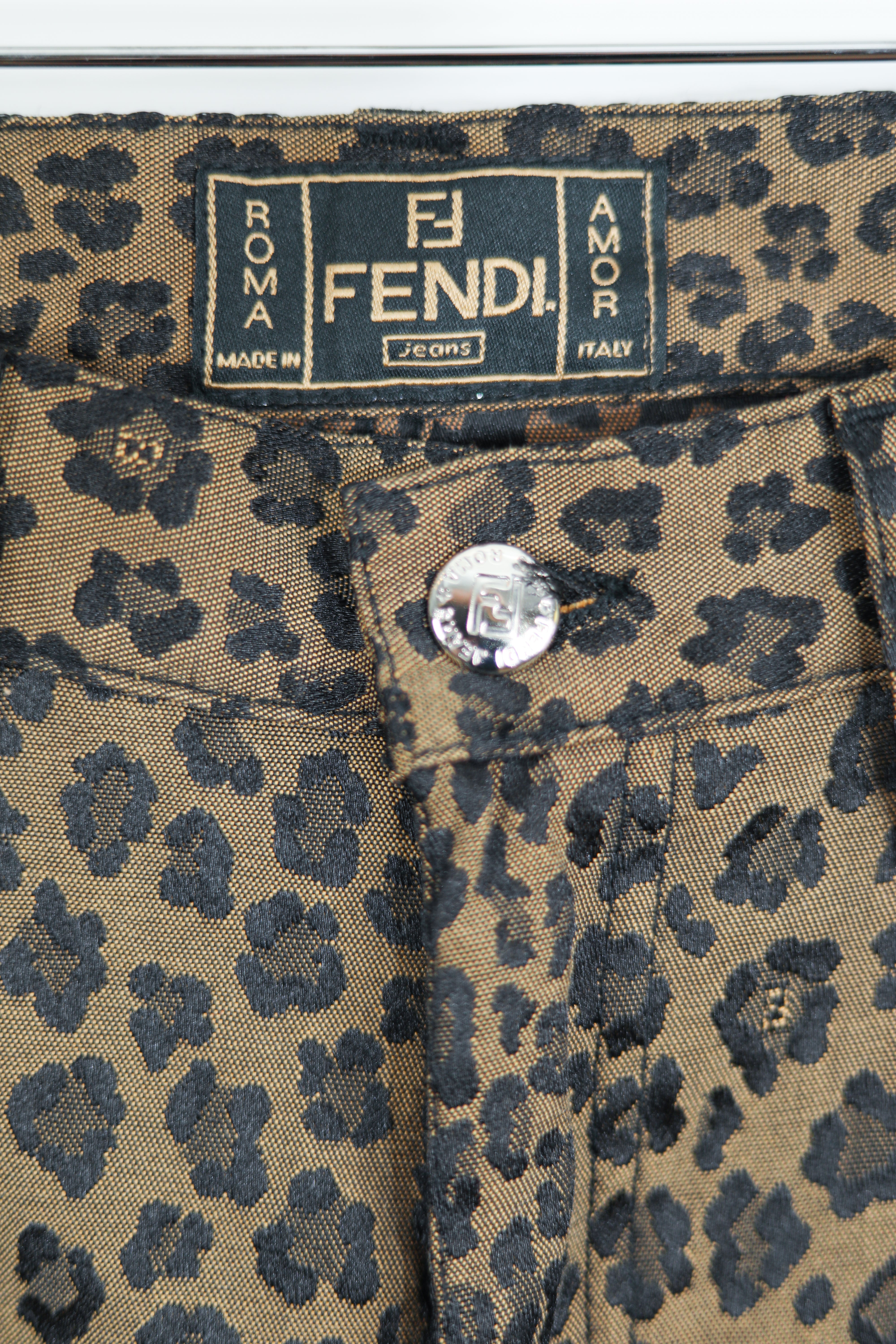 Fendi Leopard Print Jeans Sz 29
