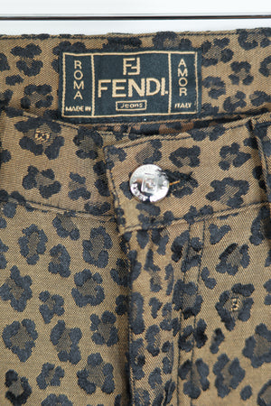 Fendi Leopard Print Jeans Sz 29