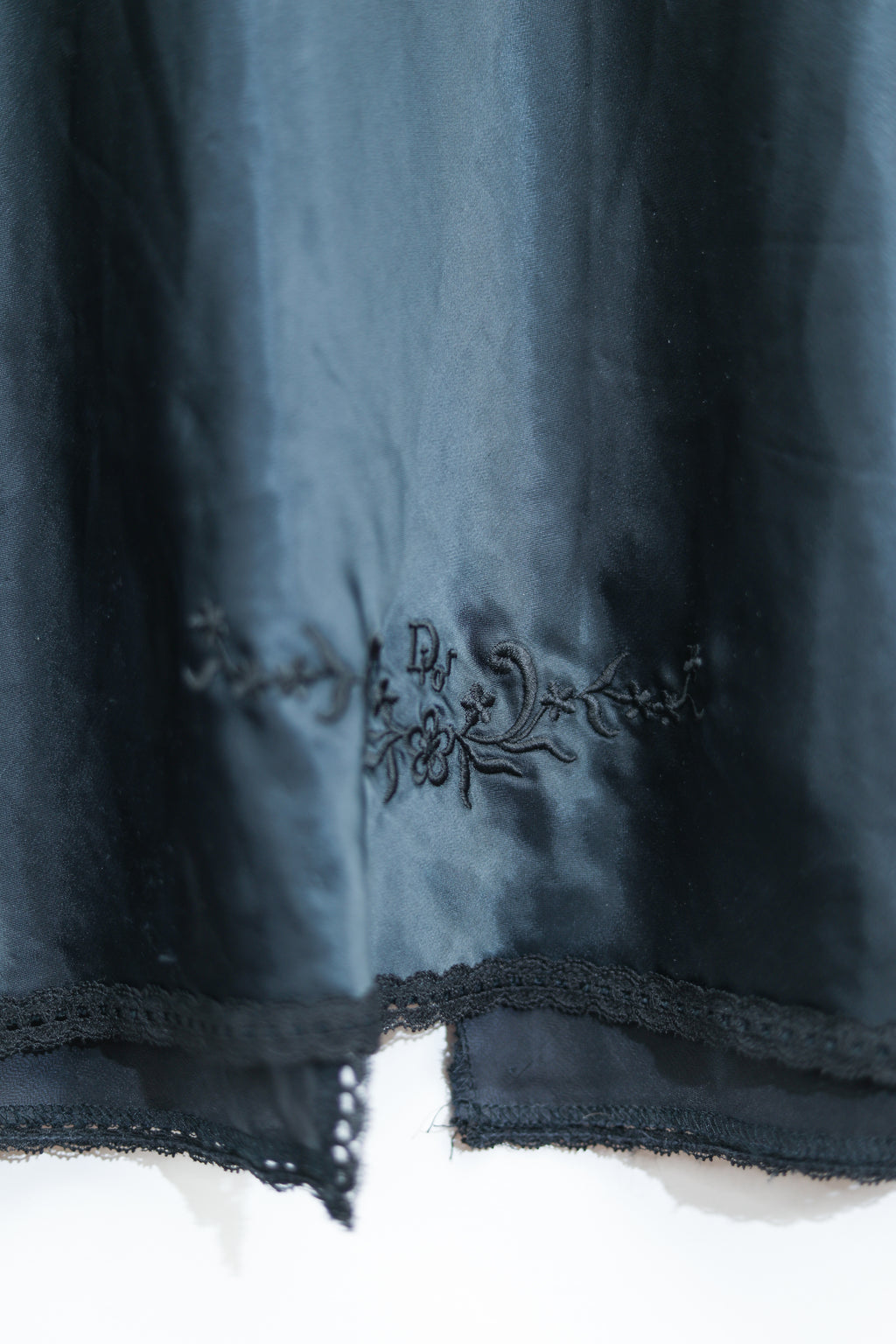 Vintage Christian Dior Slip Skirt Dark Blue