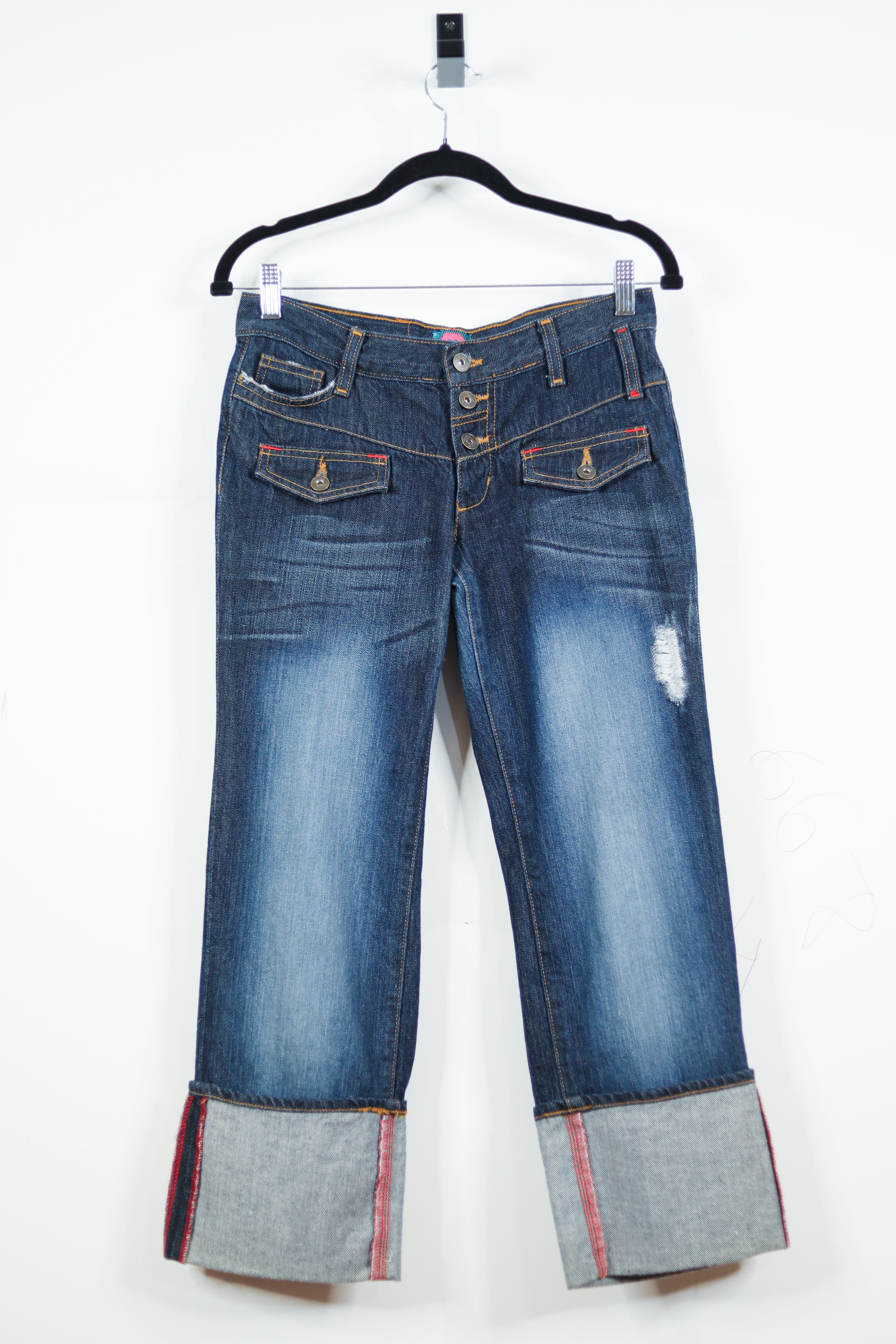 Vintage Fiorucci Low Rise Cropped Jeans Sz 9