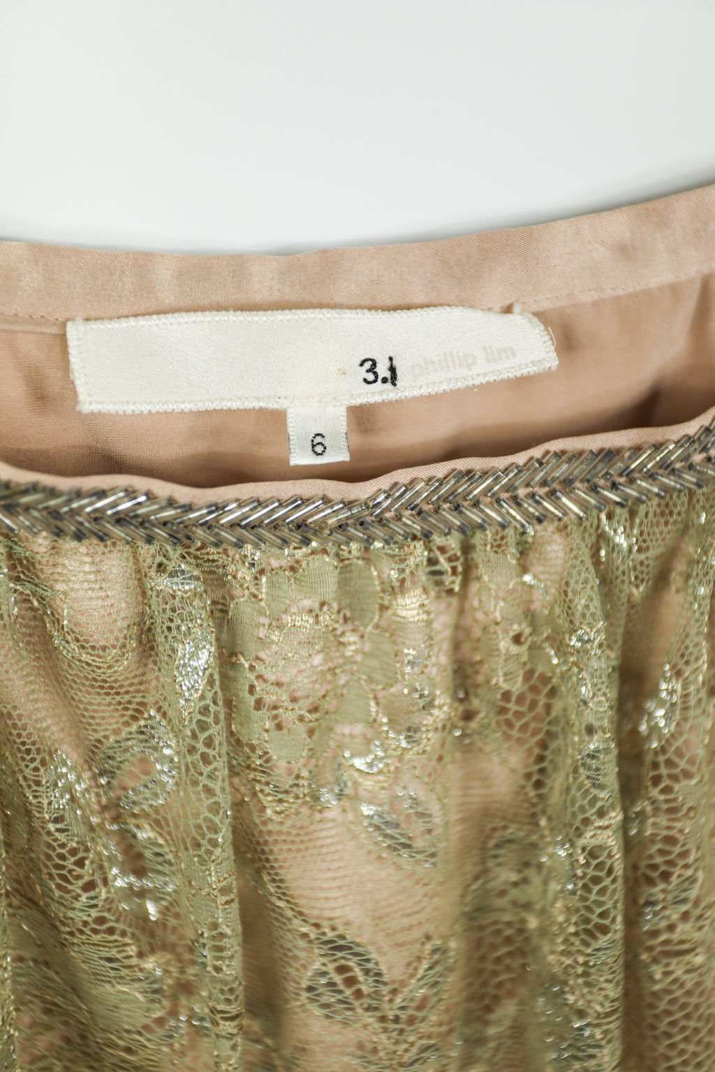3.1 Phillip Lim Gold Lace Skirt