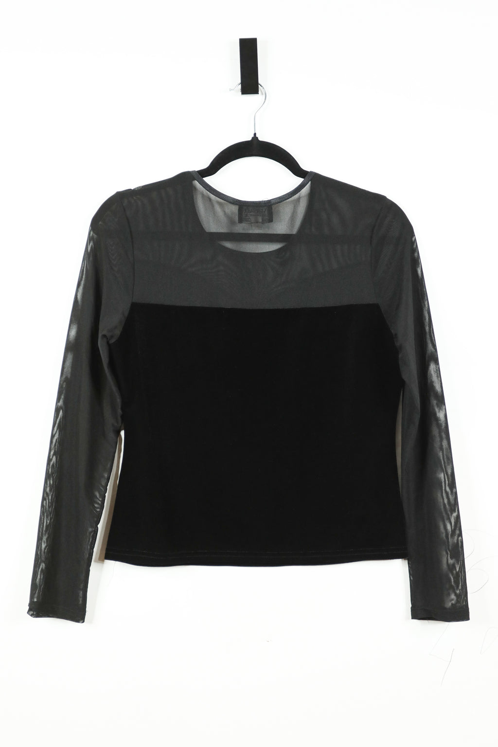 Vintage Versace Jeans Couture Velvet and Mesh Top Sz Large