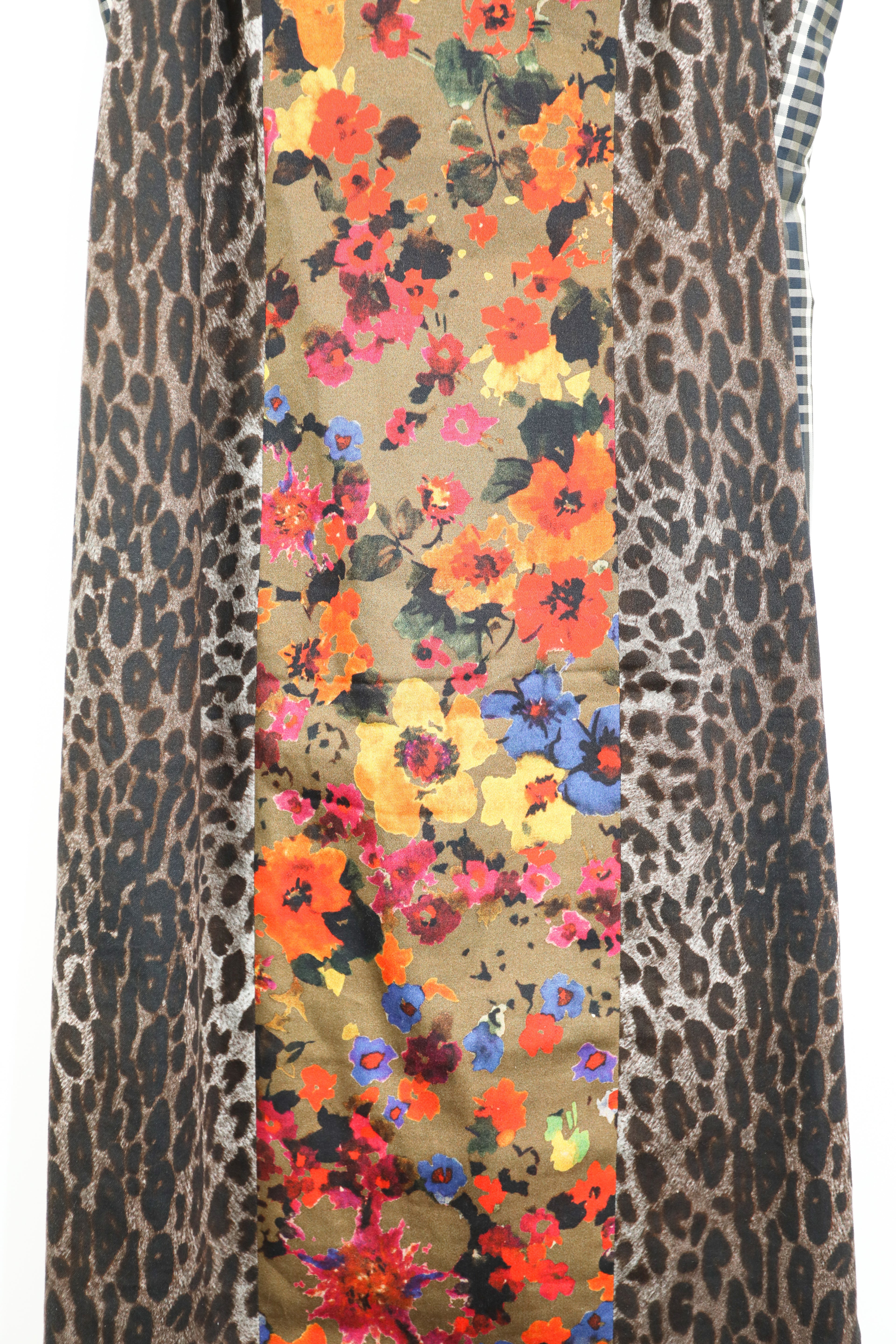 Max Mara Dress Leopard + Plaid Print Sz 4