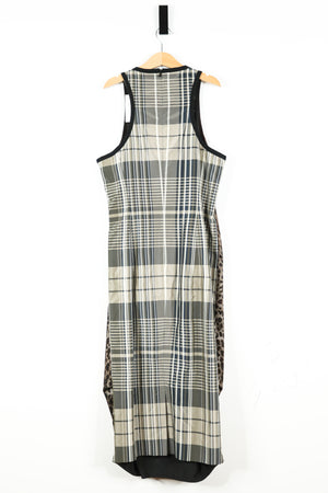 Max Mara Dress Leopard + Plaid Print Sz 4