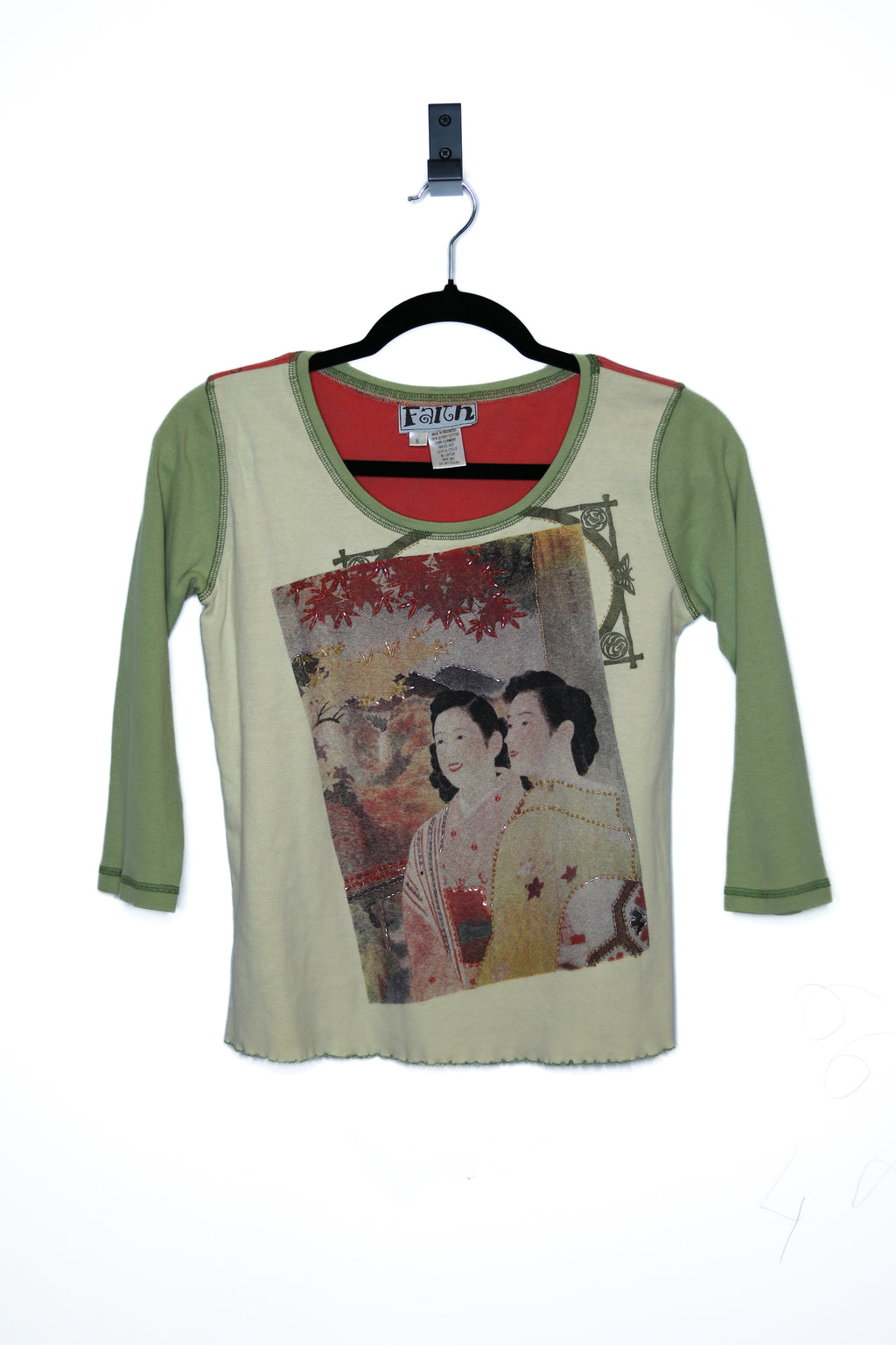 Celia Forrester 90s Beaded Mid Sleeve Tee