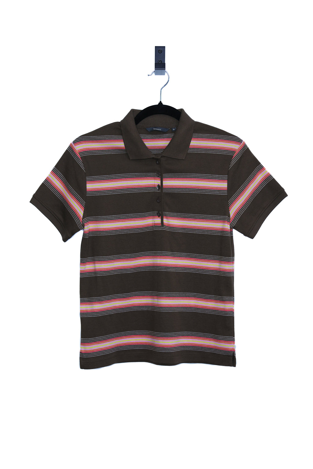 Retro 70s Striped Polo Tee