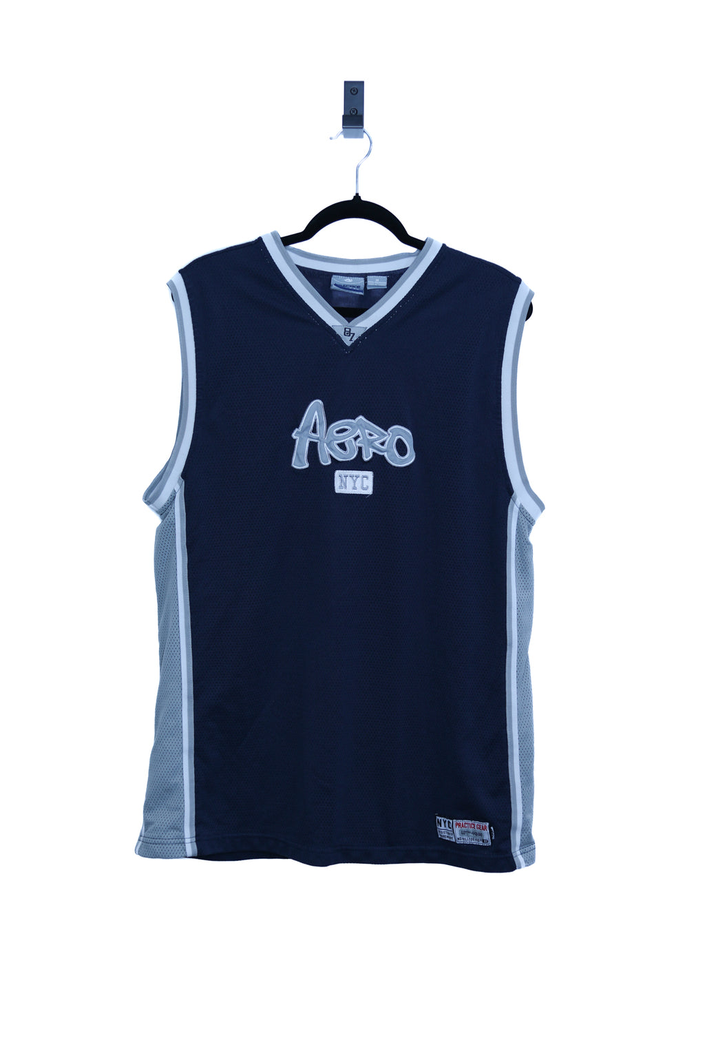 Navy & Grey Jersey V-Neck Tank