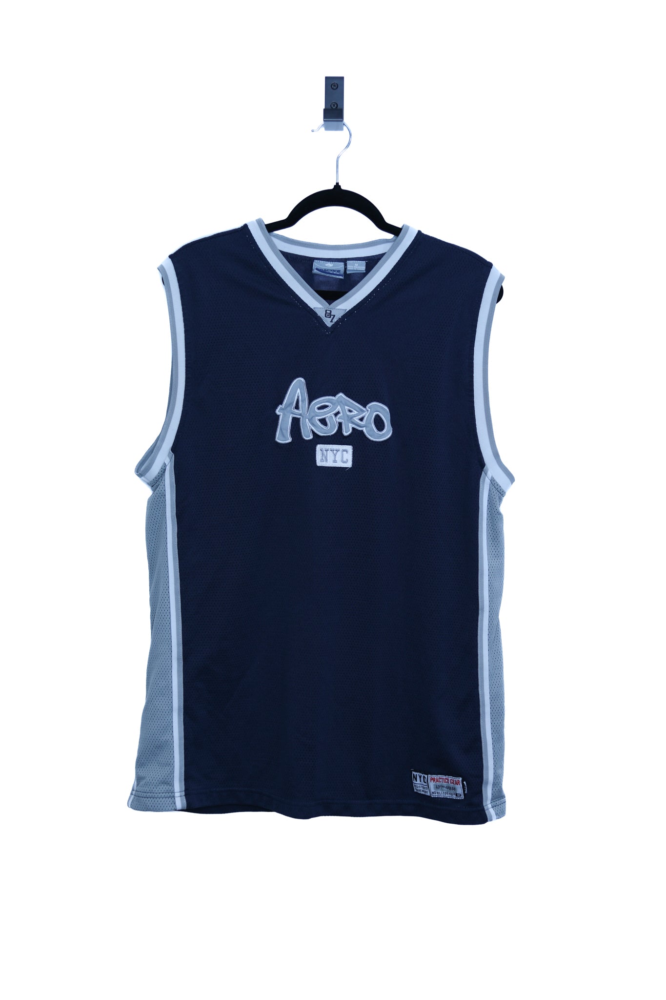 Navy & Grey Jersey V-Neck Tank
