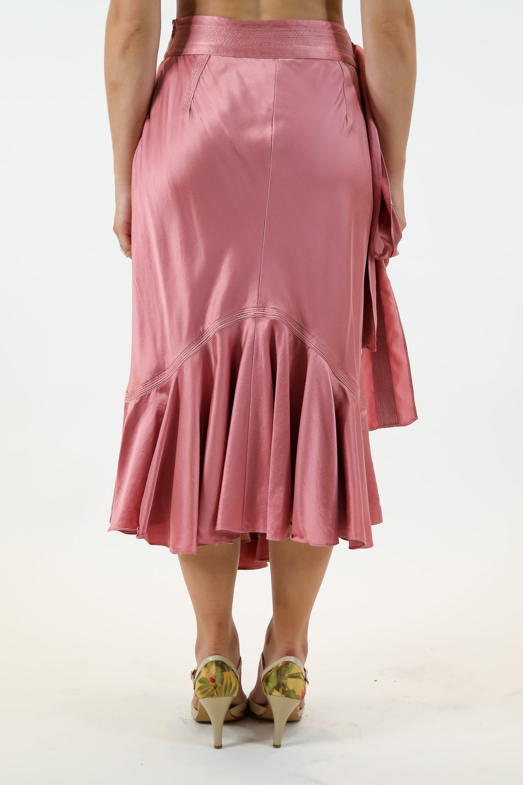 Perry Ellis Pink Silk Skirt