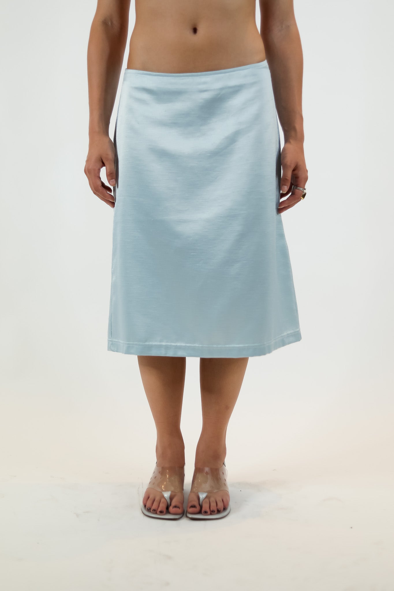 Baby Blue Cotton Skirt