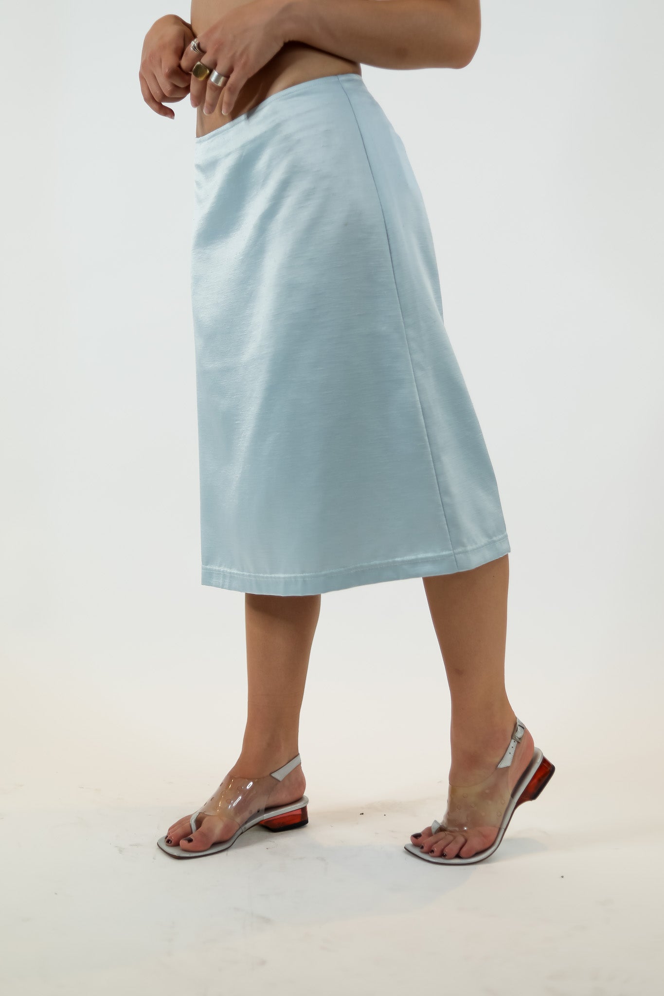 Baby Blue Cotton Skirt