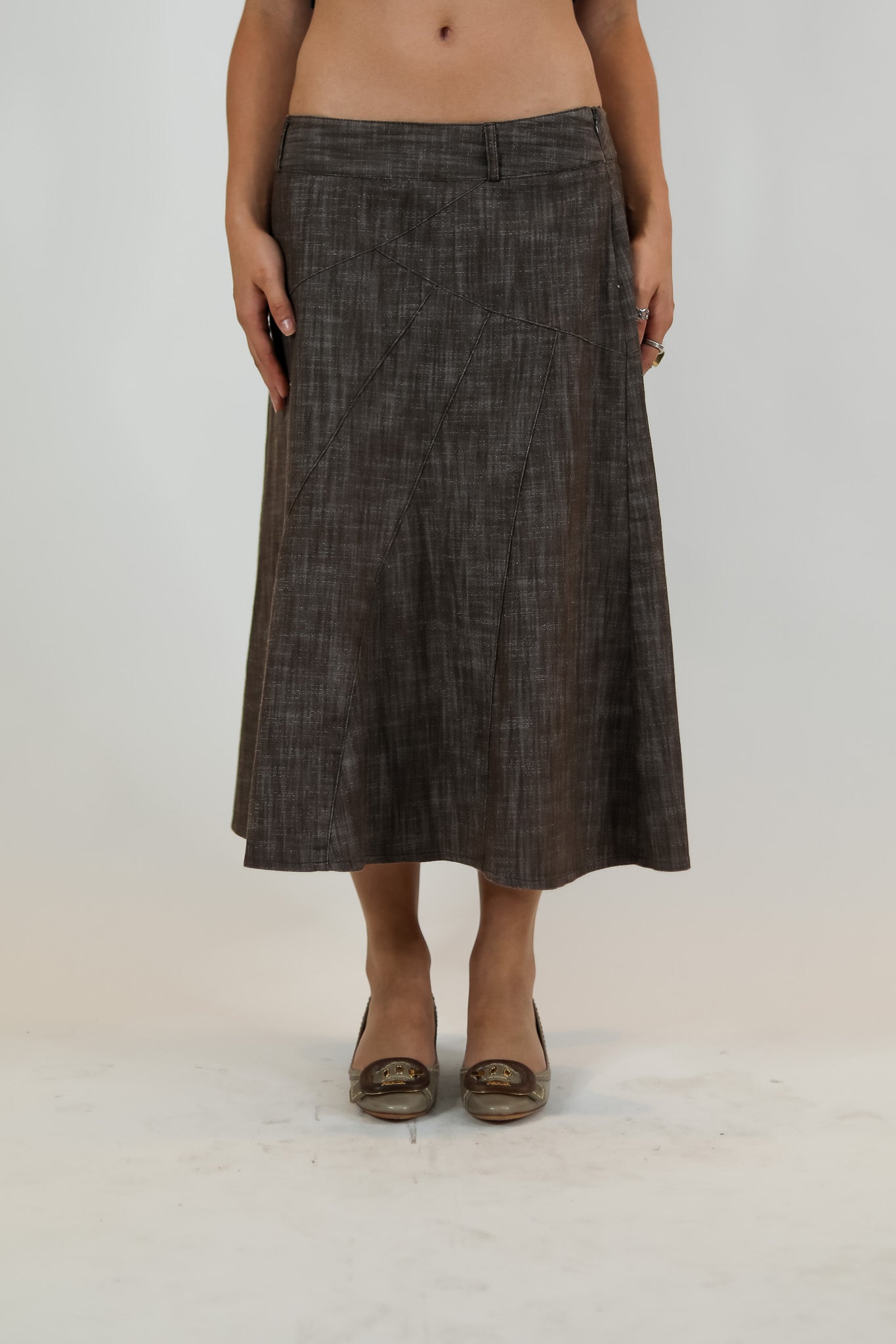 Chocolate Brown A-Line Skirt