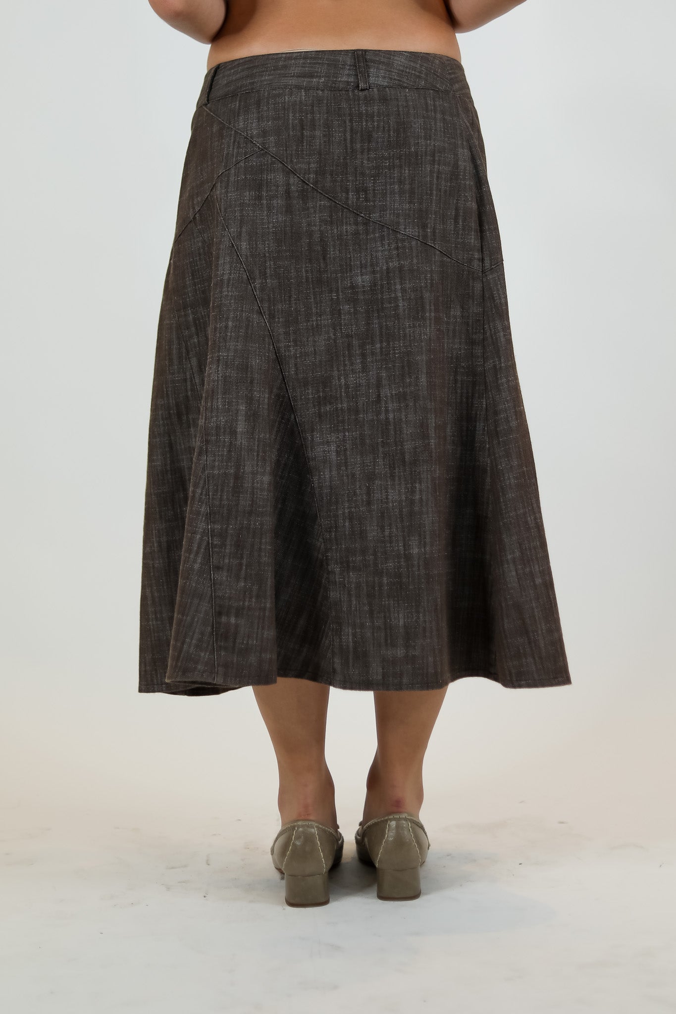 Chocolate Brown A-Line Skirt