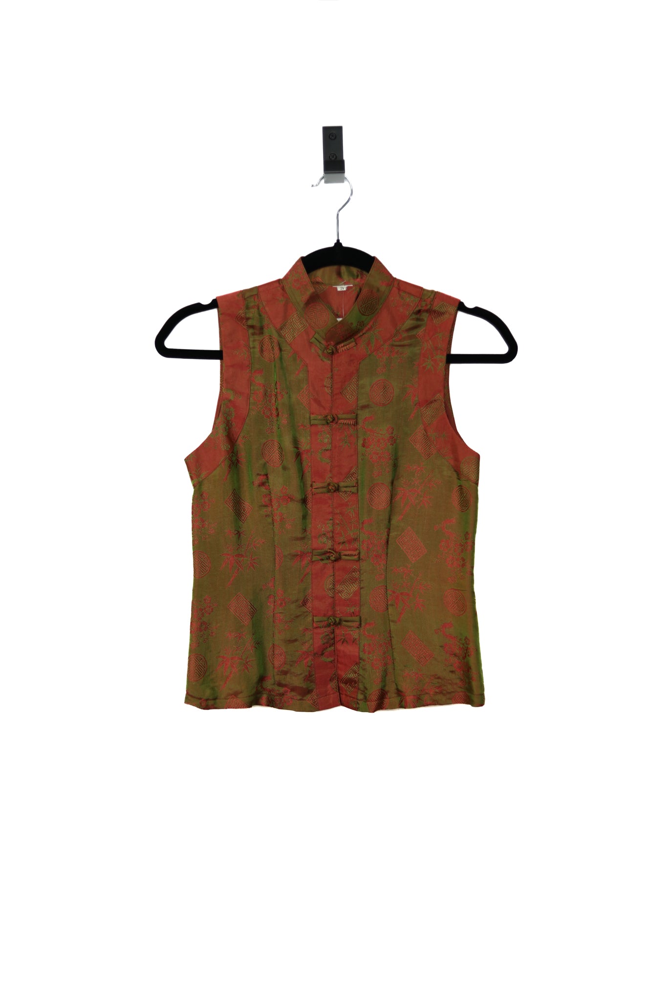 Copper & Green Traditional Floral Vest