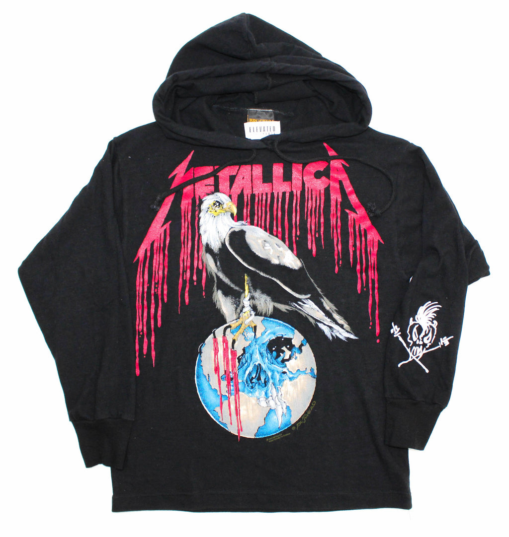 Metallica Reworked '93 'Nowhere Else To Roam' Hooded L/S Sz S/M *1 of 1*